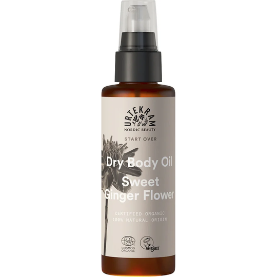 Sweet Ginger Flower Dry Body Oil, 100 ml Urtekram Vartaloöljy