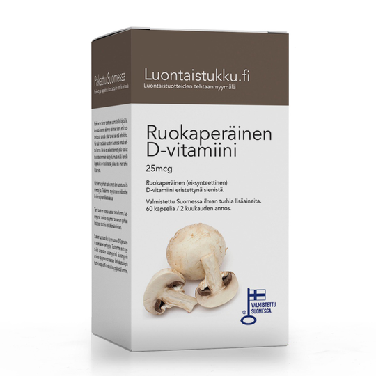 Ruokaperäinen D-vitamiini 25mcg