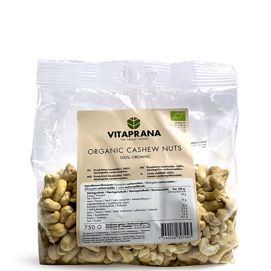 Organic Cashew Nuts, 750g
