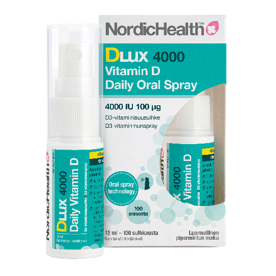 Nordic Health DLux 4000 D3 100 mikrog 15 ml -suusuihke