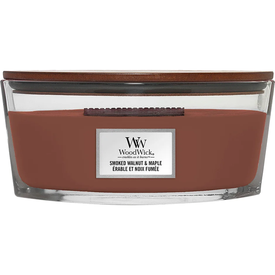 Smoked Walnut & Maple, 453,6 g WoodWick Tuoksukynttilät