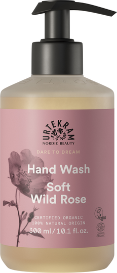 Urtekram Soft Wild Rose Hand Wash 300 ml käsisaippua Luomu