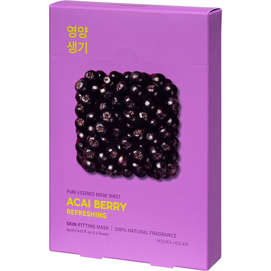 Pure Essence Mask Sheet Pack Acai Berry, Holika Holika Kasvonaamiot
