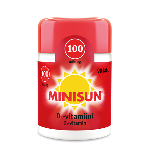 Minisun D-Vitamiini 100 mikrog 90 purutabl