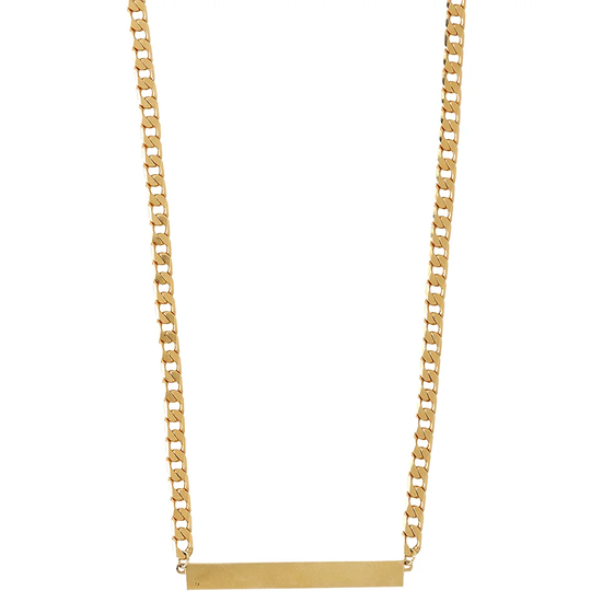 Flat Curb Bar Necklace, Orelia Kaulakorut
