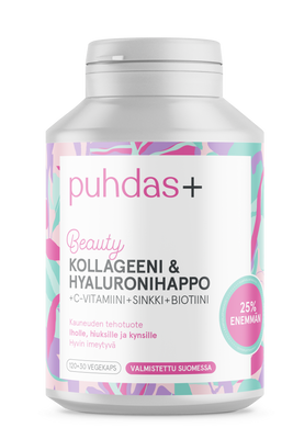 Puhdas+ Collagen&hyaluron 120+30 kaps