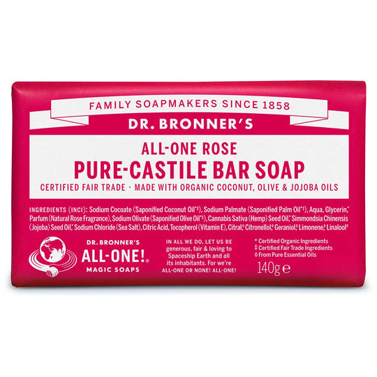 Dr. Bronner's Soap Bar Rose | Tvål för kroppsrengöring