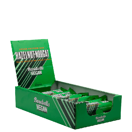 12 x Barebells Vegan Protein Bar, 55 g, Hazelnut Nougat