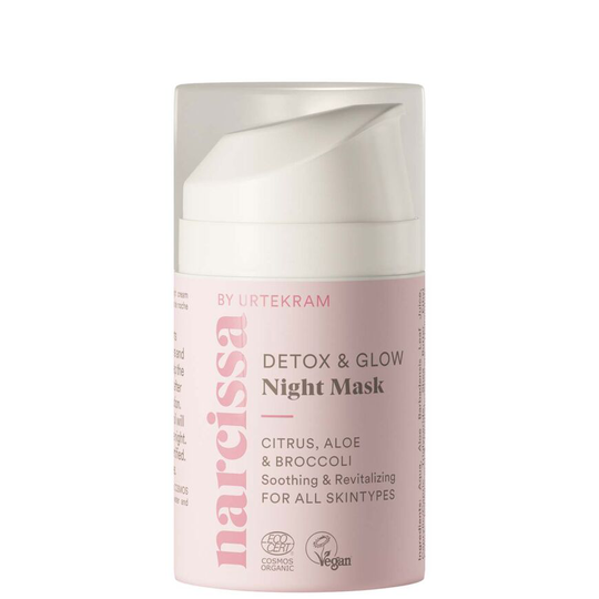Narcissa by Urtekram luomu Detox&Glow 50 ml yövoide/-maski