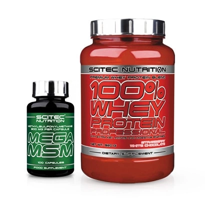 Scitec Nutrition 100% Whey Protein Professional 920 G + 1 St Mega Msm