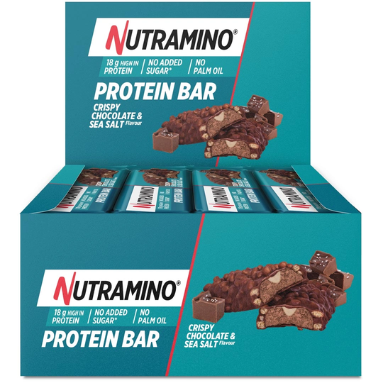 12 X Nutramino Protein Bar 55 G Crispy Chocolate & Sea Salt