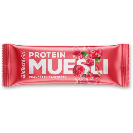 Biotechusa Protein Muesli Bar 30 G Cranberry & Raspberry