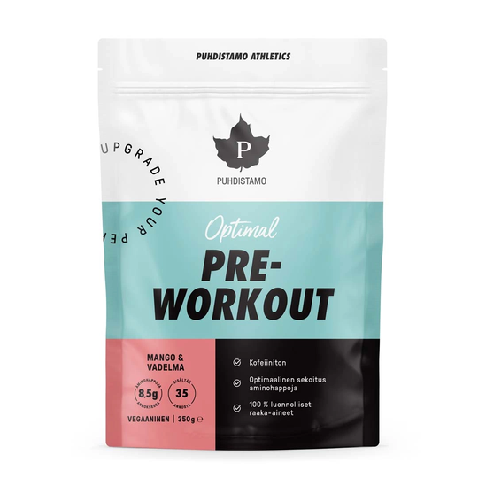 Puhdistamo Optimal Pre-workout 350 G Mango Vadelma